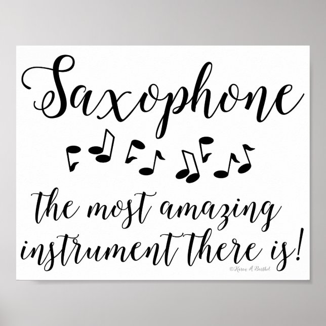 Amazing Saxophone Poster (Front)
