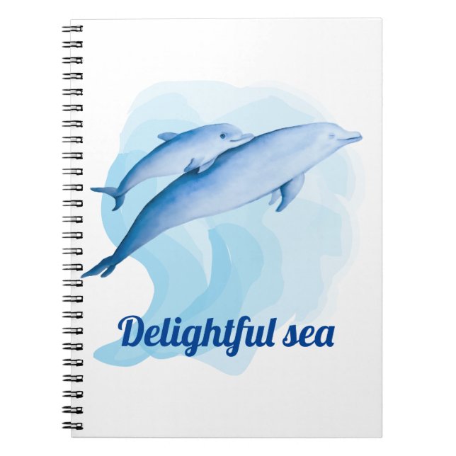 Amazing sea with dolphins notebook (Front)