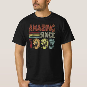 Amazing Since 1993 Retro Born In 1993 Birthday T-Shirt