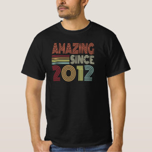 Amazing Since 2012 Retro Born In 2012 Birthday T-Shirt