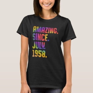 Amazing Since July 1958 65 Years Old 65th Birthday T-Shirt