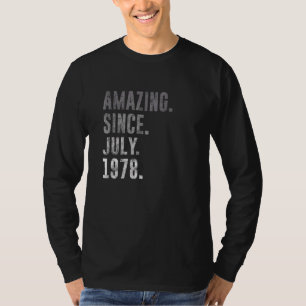 Amazing Since July 1978 44th Birthday Vintage 1978 T-Shirt