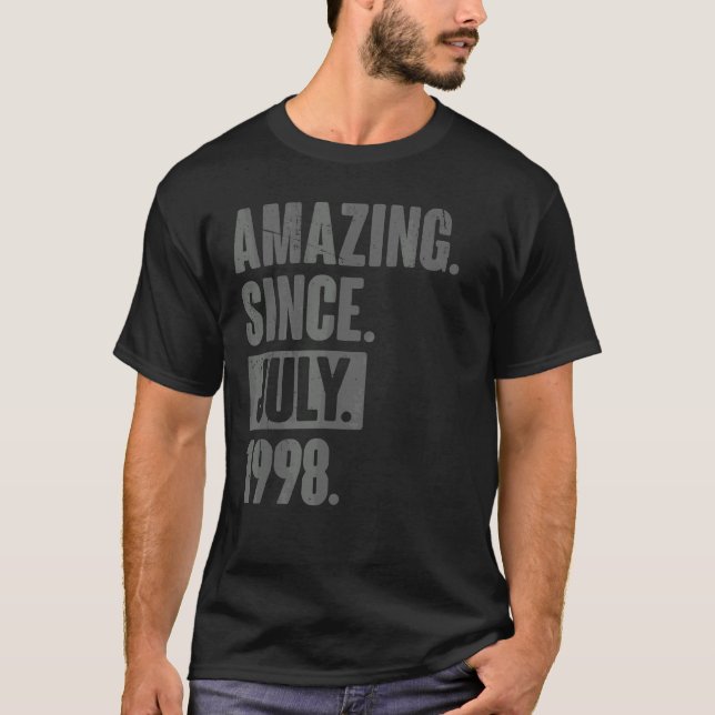 Amazing Since July 1998  24 Year Old 24th Birthday T-Shirt (Front)