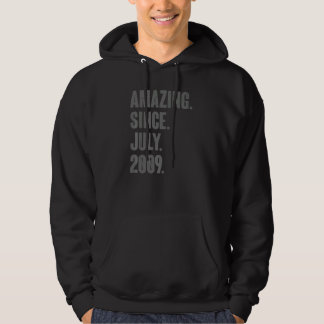 Amazing Since July 2009  13 Year Old  13th Birthda Hoodie