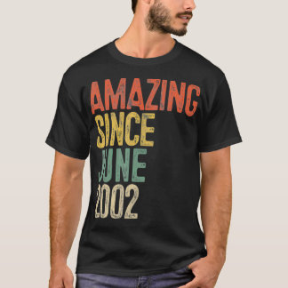 Amazing Since June 2002 19th Birthday 19 Year Old  T-Shirt