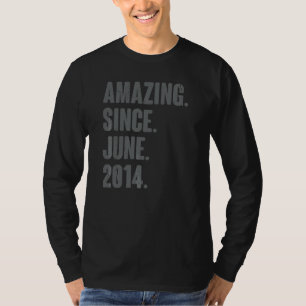 Amazing Since June 2014 8 Year Old 8th Birthday T-Shirt