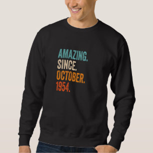 Amazing Since October 1954 68th Birthday Premium Sweatshirt