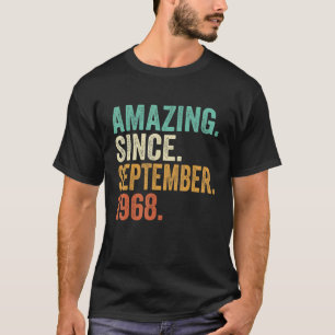 Amazing Since September 1968 54 Year Old 54th Birt T-Shirt