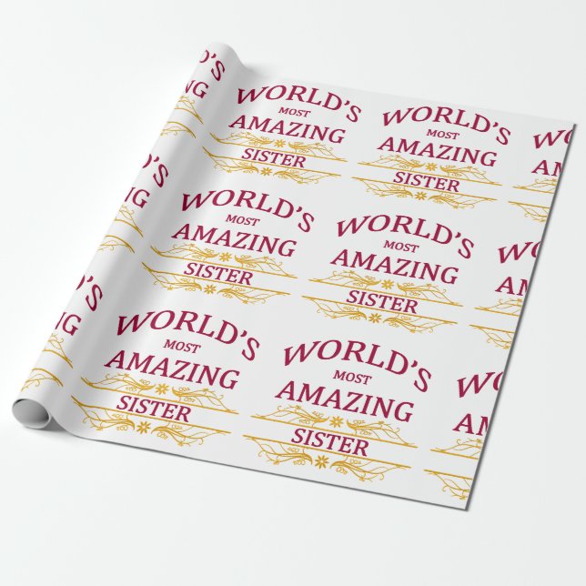 Amazing Sister Wrapping Paper (Unrolled)