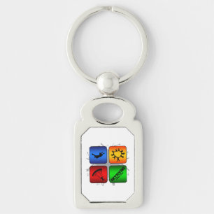 Amazing Skydiving Urban Style Key Ring