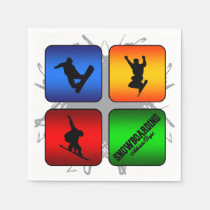 Amazing Snowboarding Urban Style Napkin