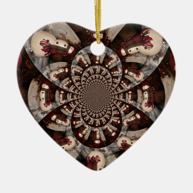 Amazing Snowman Ceramic Ornament (Front)