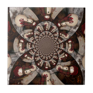 Amazing Snowman Ceramic Tile