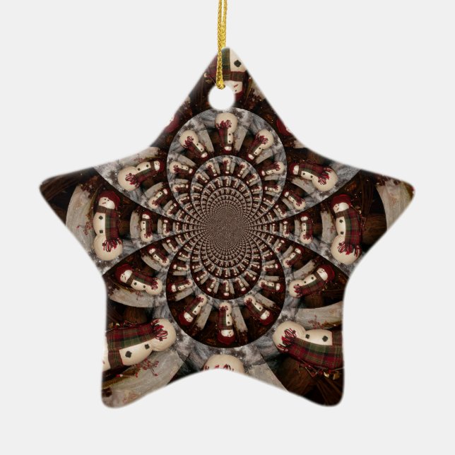 Amazing Snowman Ceramic Tree Decoration (Front)