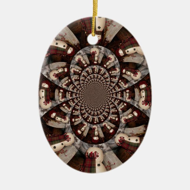 Amazing Snowman Ceramic Tree Decoration (Front)