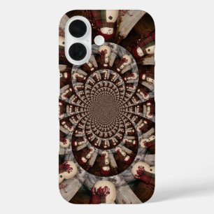 Amazing Snowman Kaleidoscope Intricate Winter Ar iPhone 16 Case
