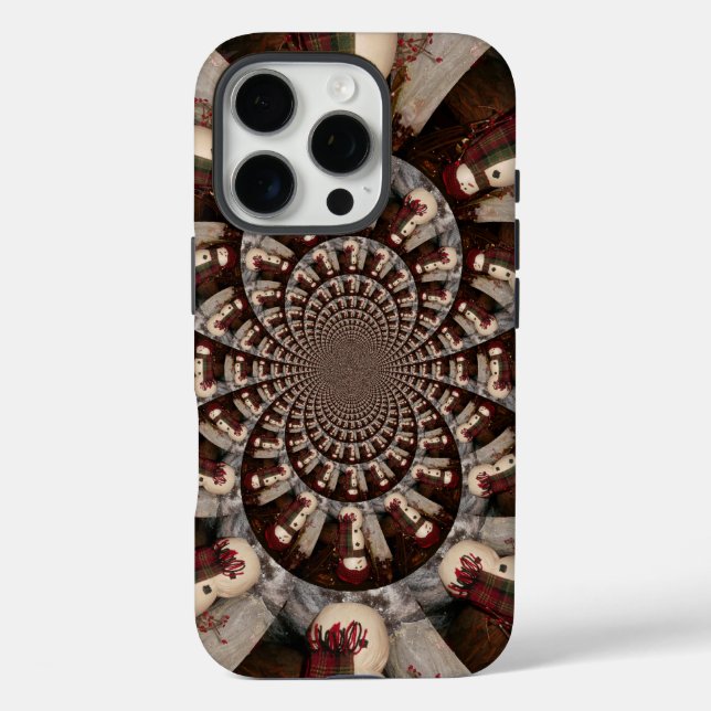 Amazing Snowman Kaleidoscope | Intricate Winter Ar Case-Mate iPhone Case (Back)