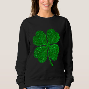 Amazing St  Patrick's Day Irish Giltter Shamrock M Sweatshirt