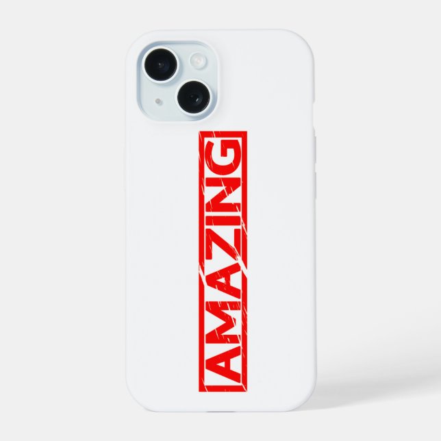 Amazing Stamp iPhone 15 Case (Back)