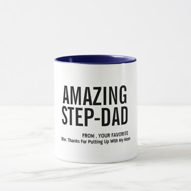 Amazing Step-Dad Bonus Dad  fathers day Mug (Center)