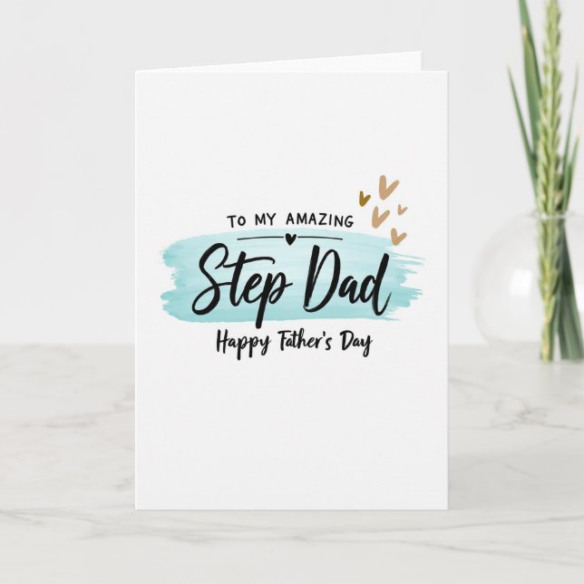 Amazing Step Dads Teal Art Card (Front)