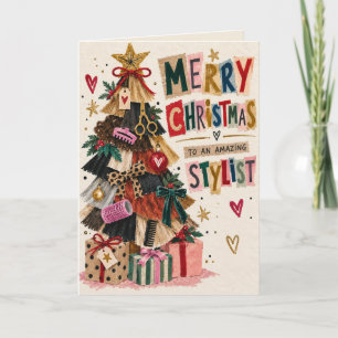 Amazing Stylist Handmade Christmas Card