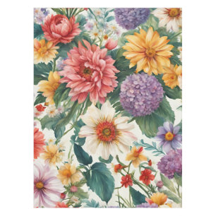 Amazing Summer Garden Colourful Flowers Tablecloth