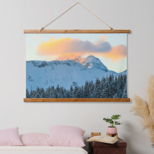 Amazing sunset above mountain Triglav, Slovenia Hanging Tapestry