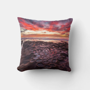 Amazing sunset at the tide pools cushion