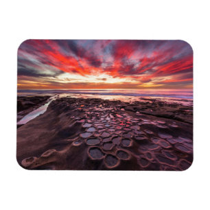 Amazing sunset at the tide pools magnet