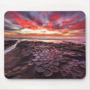 Amazing sunset at the tide pools mouse pad
