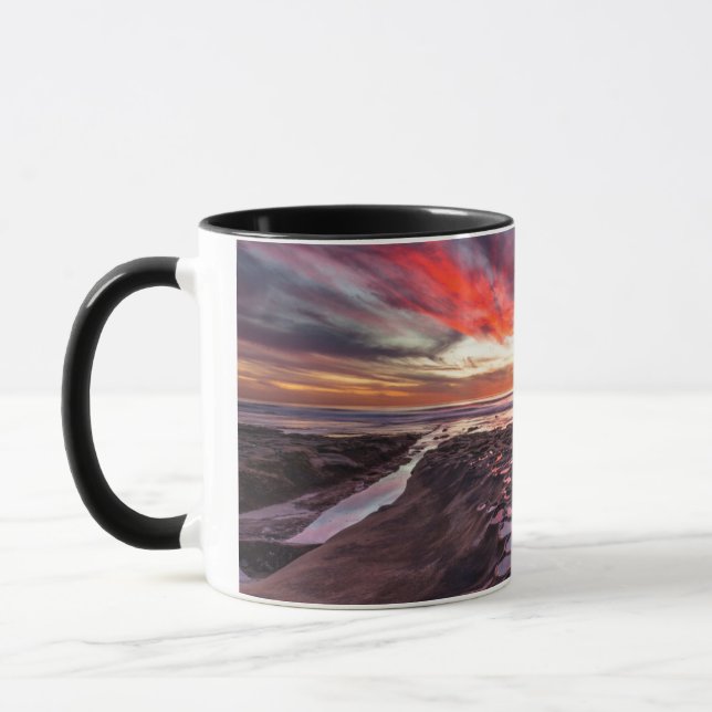 Amazing sunset at the tide pools mug (Left)