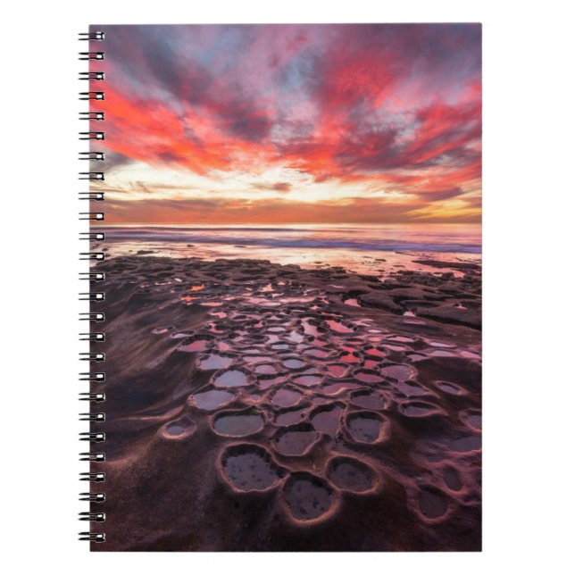 Amazing sunset at the tide pools notebook (Front)