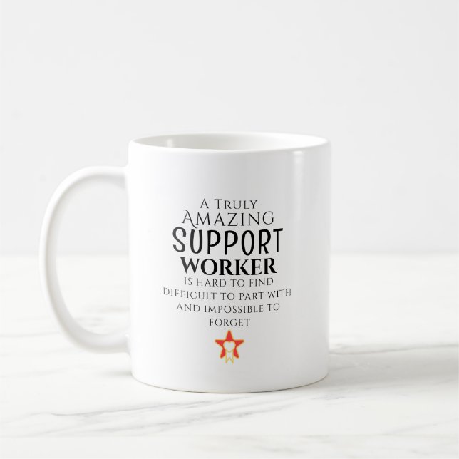 Amazing Support Worker Hard To Find Personalised  Coffee Mug (Left)