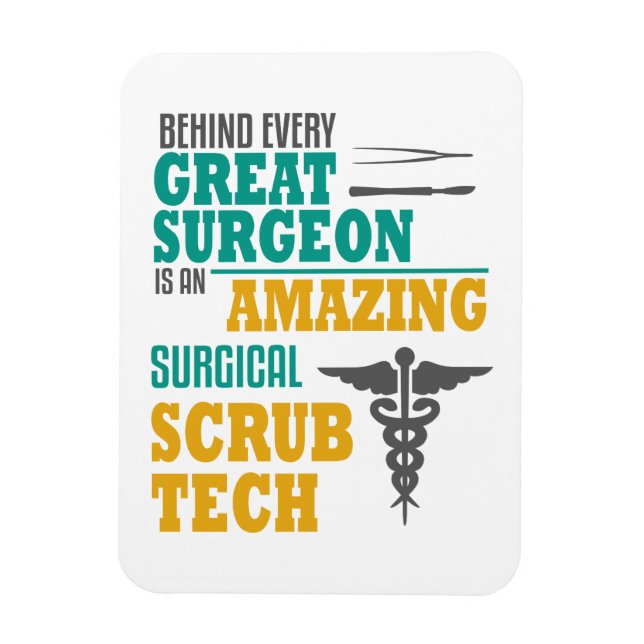 Amazing Surgical Scrub Tech Funny Surgeon Magnet (Vertical)