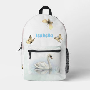 Amazing swan printed backpack
