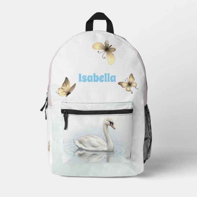 Amazing swan printed backpack (Front)