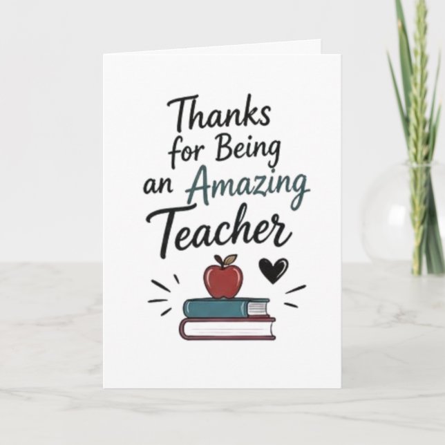 Amazing Teacher Thank You  Card (Front)