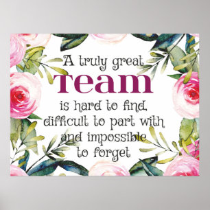 Amazing team work thank you quote office wall art