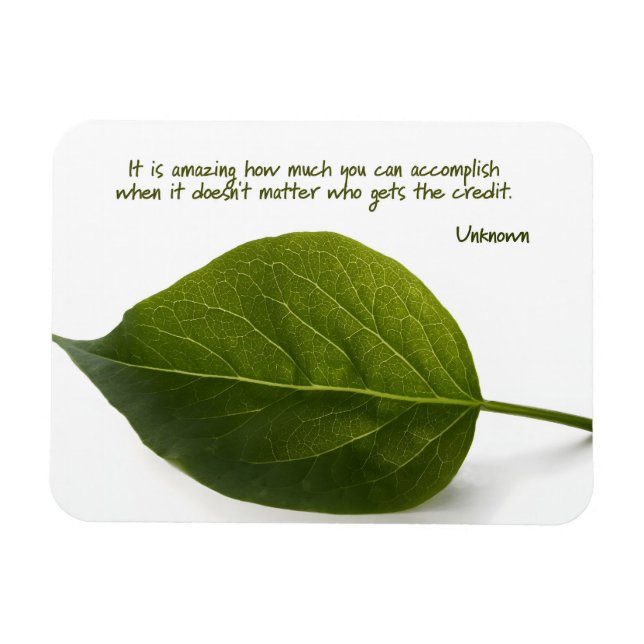 "Amazing Teamwork" Inspirational Quote Flexible Magnet (Horizontal)