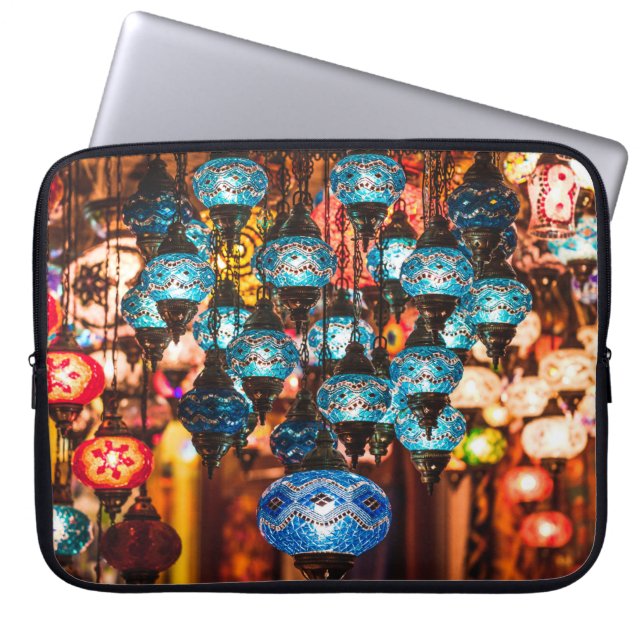 Amazing traditional handmade turkish lamps in souv laptop sleeve (Front)