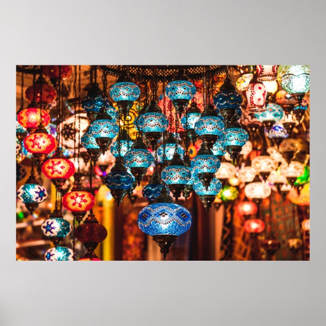 Amazing traditional handmade turkish lamps in souv poster (Front)