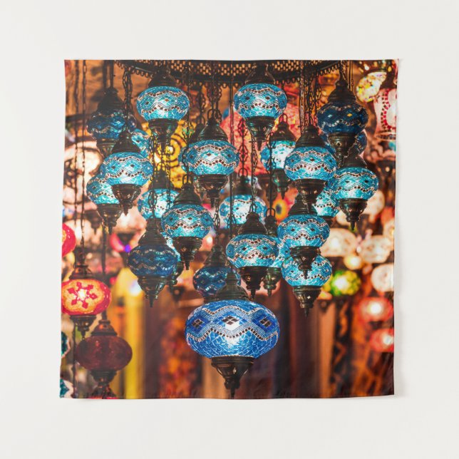 Amazing traditional handmade turkish lamps in souv tapestry (Front)