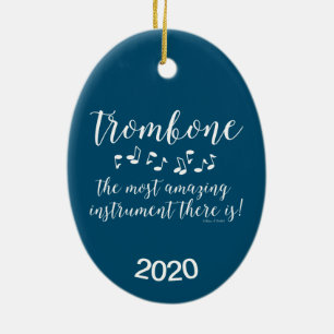 Amazing Trombone Ceramic Ornament