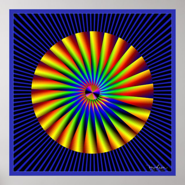 Amazing Turbine Optical Illusion Poster (Front)