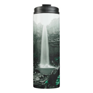 Amazing view of Svartifoss waterfall. Scenic image Thermal Tumbler