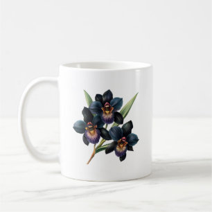Amazing vintage classic black orchid coffee mug