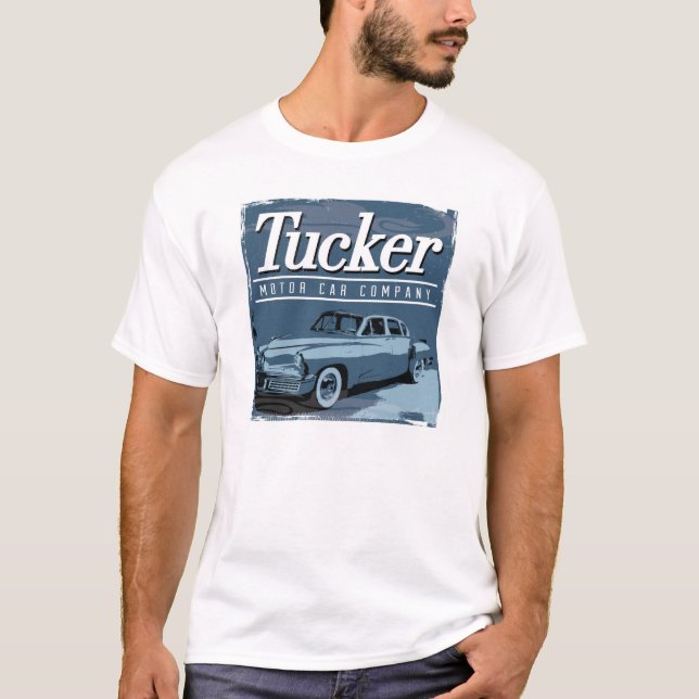 Amazing Vintage Tucker Motor Car Distressed Tee (Front)