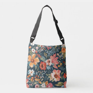 Amazing Watercolor Flowers Crossbody Bag