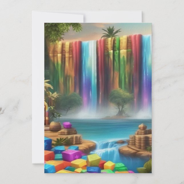 Amazing waterfall  thank you card (Front)